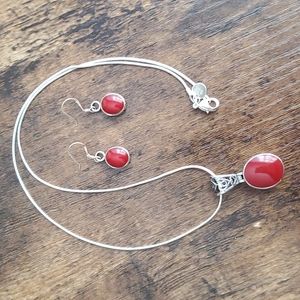 Silpada Sterling Silver 3 piece set necklace, and earrings